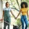 two women walking a dog
