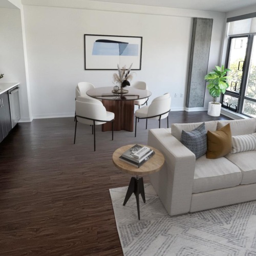 Wide open living areas perfect for entertaining a living room with a large window