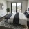 a bed in a room